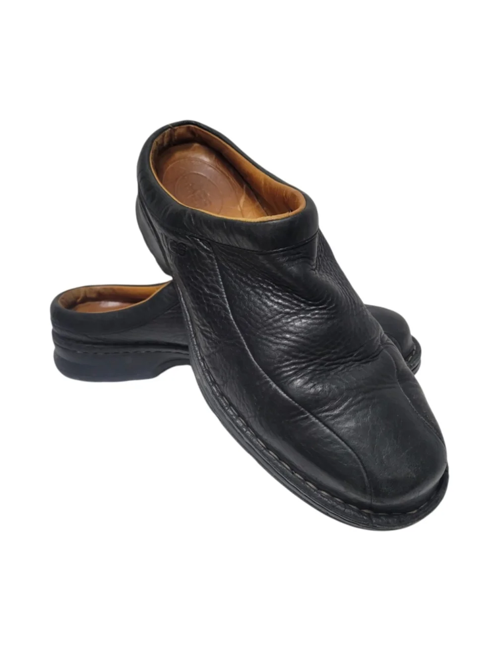 UGG Australia SN5526 Black Clog slip-on Leather Sandals Shoes Size 13 Men's